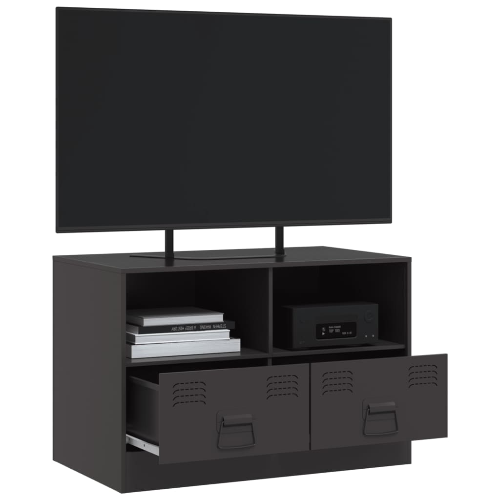 vidaXL Tv-meubel 67x39x44 cm staal zwart