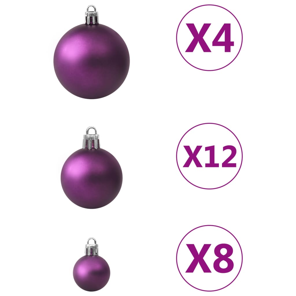 vidaXL 100-delige Kerstballenset paars