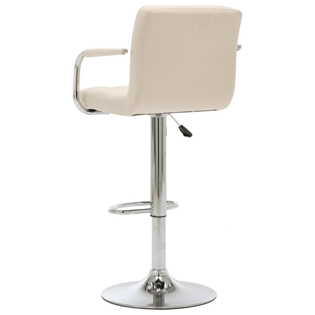 vidaXL Barstoelen 2 st stof crème