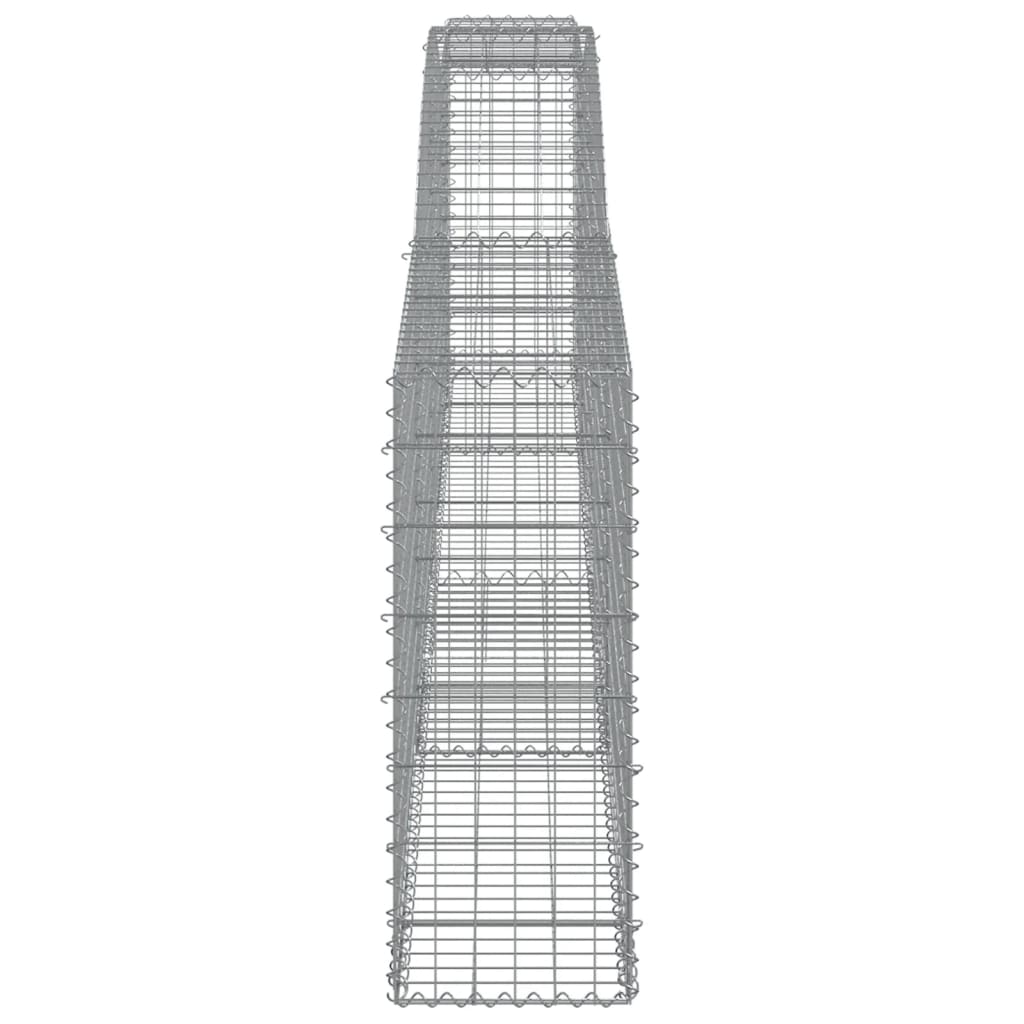 vidaXL Schanskorven 10 st gewelfd 400x30x80/100 cm ijzer