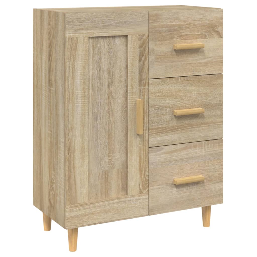 vidaXL Dressoir 69,5x34x90 cm bewerkt hout sonoma eikenkleurig