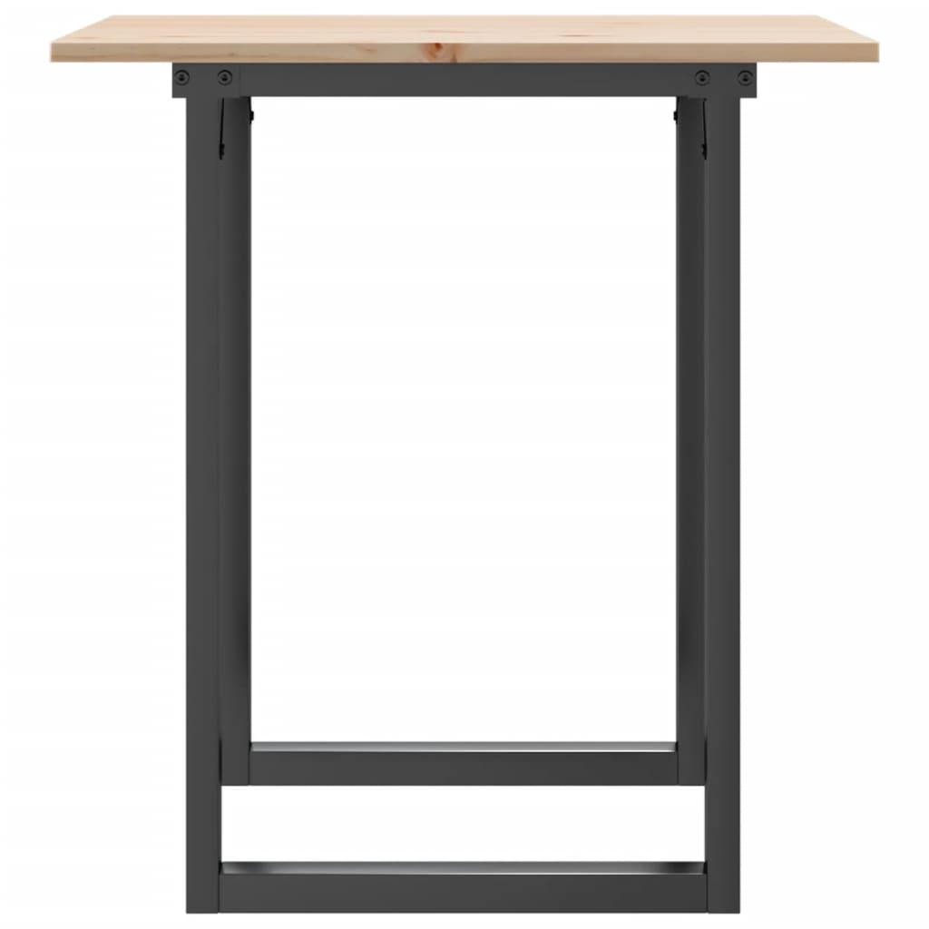 vidaXL Eettafel O-frame 60x60x75 cm massief grenenhout en gietijzer