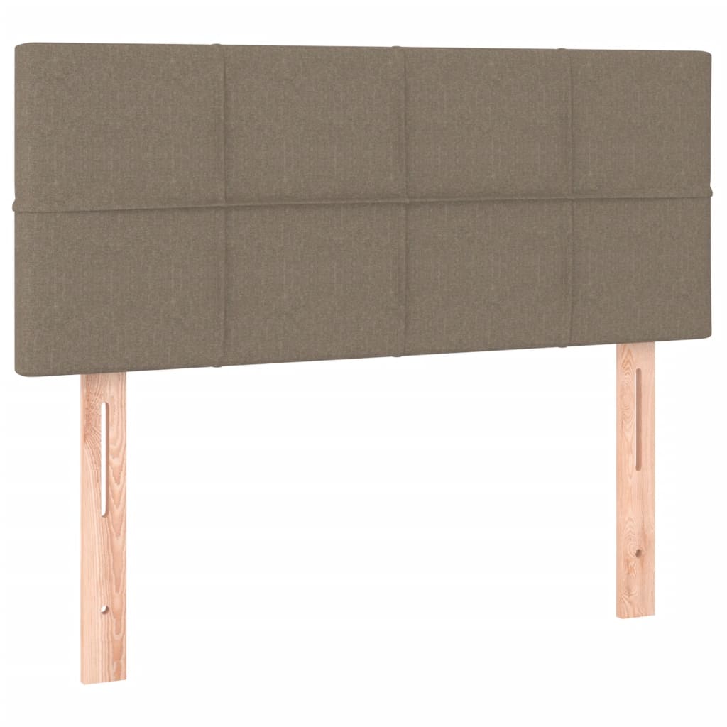 vidaXL Boxspring met matras en LED stof taupe 120x190 cm