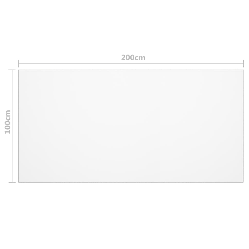 vidaXL Tafelbeschermer 200x100 cm 2 mm PVC mat