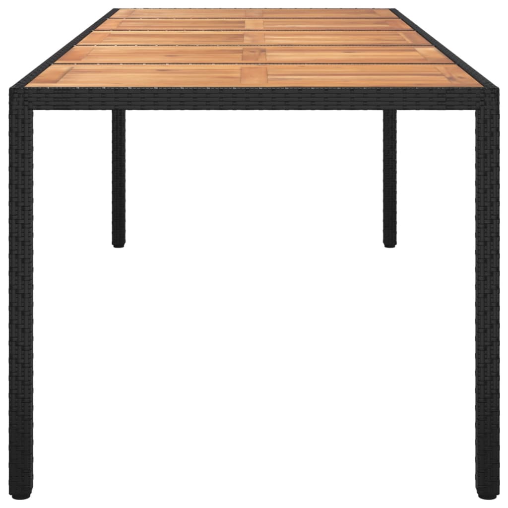 vidaXL Tuintafel 250x100x75 cm poly rattan zwart