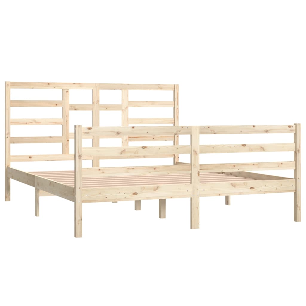 vidaXL Bedframe zonder matras massief hout 160x200 cm