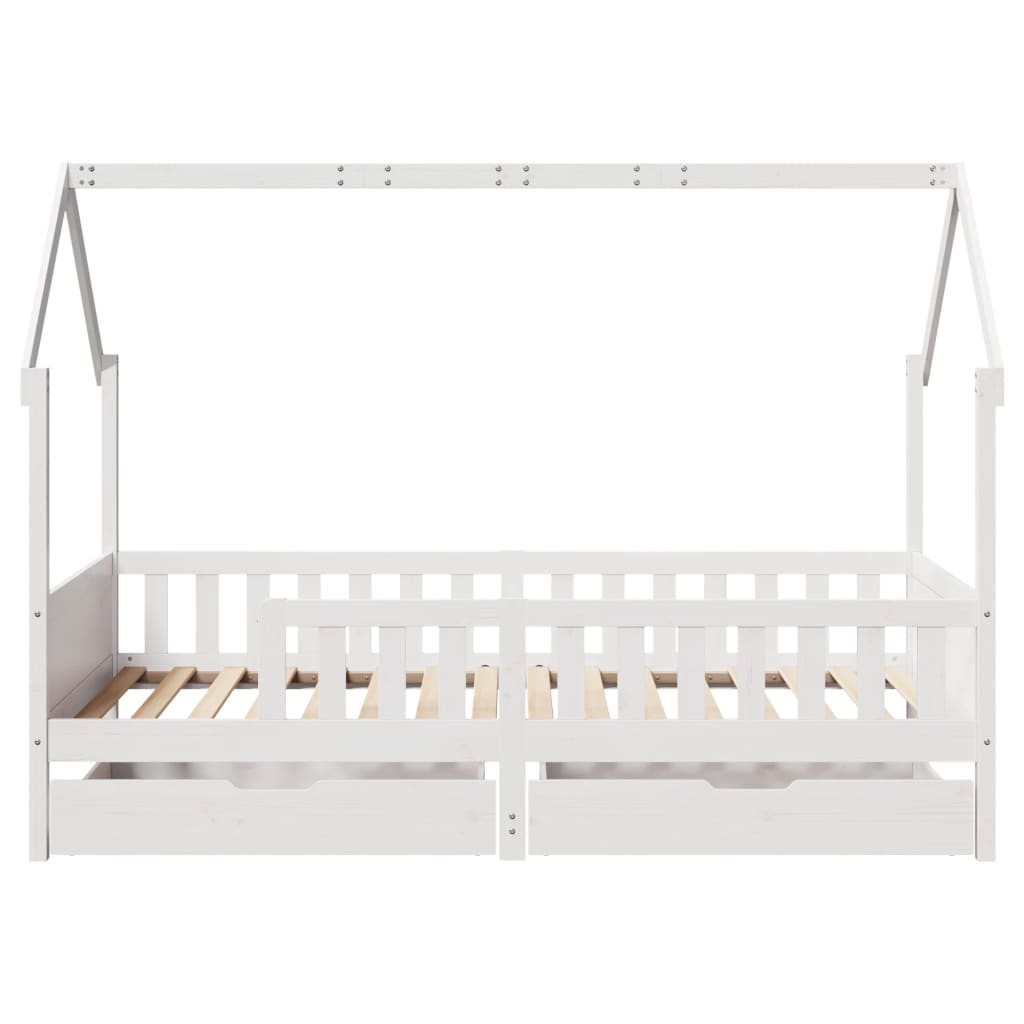 vidaXL Kinderbedframe met lades 80x200 cm massief grenenhout