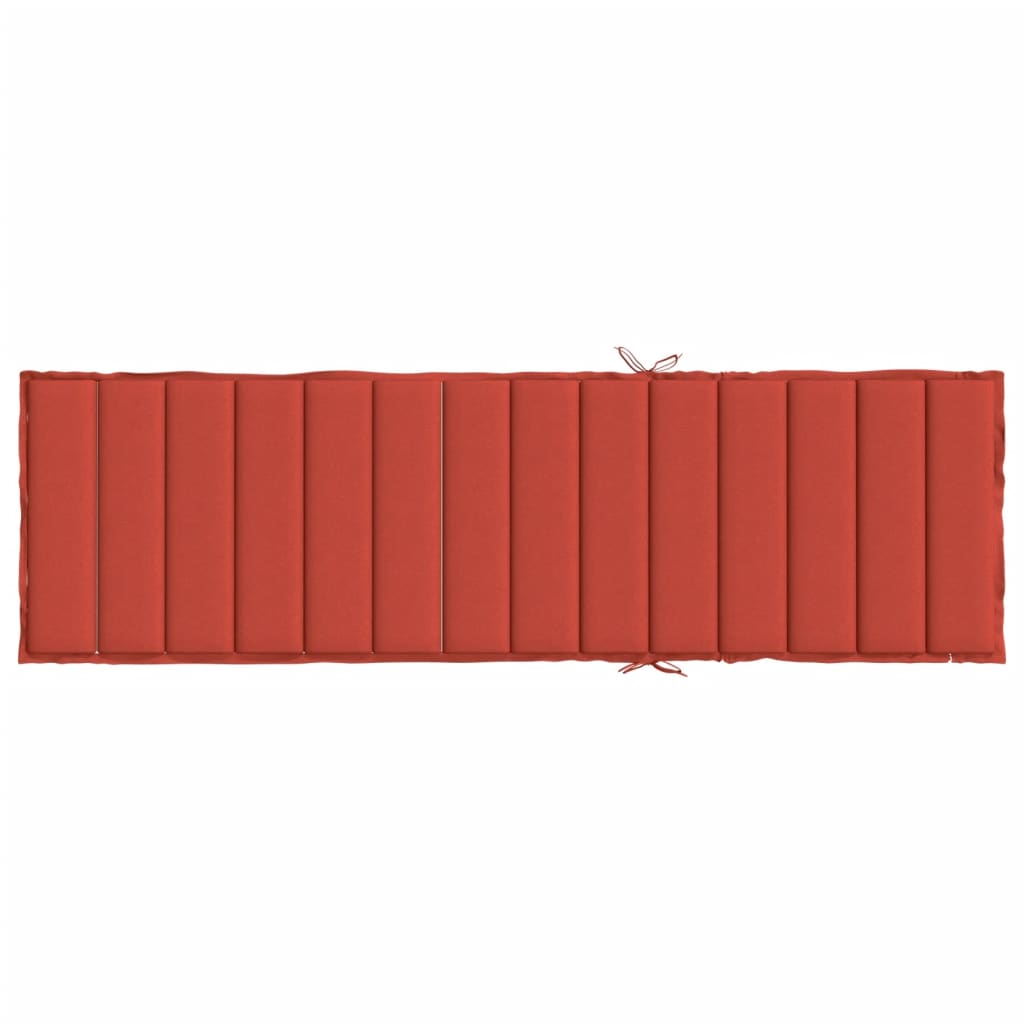 vidaXL Ligbedkussen 200x50x4 cm stof gemêleerd rood