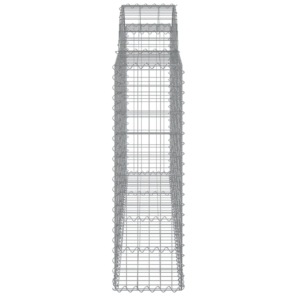 vidaXL Schanskorven 4 st gewelfd 200x30x100/120 cm ijzer