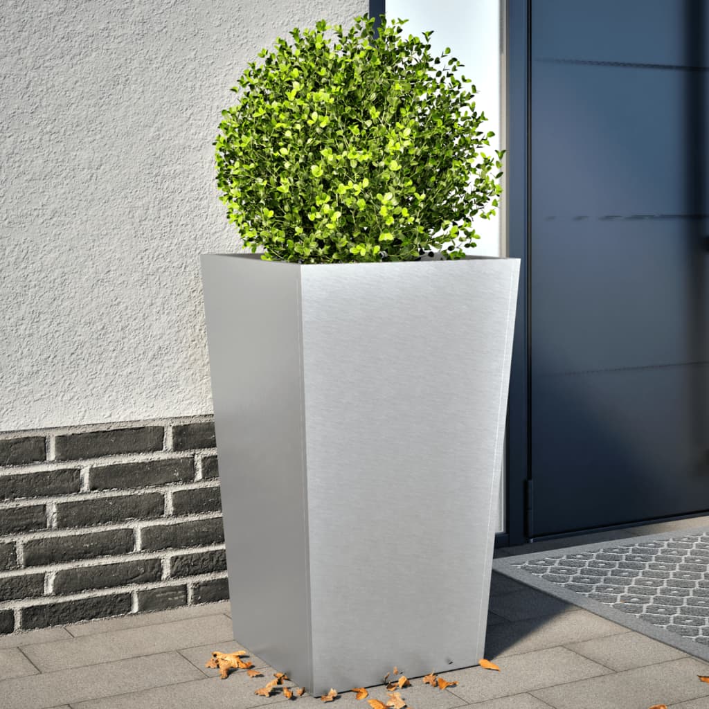 vidaXL Plantenbakken 2 st 45x45x75 cm gegalvaniseerd staal