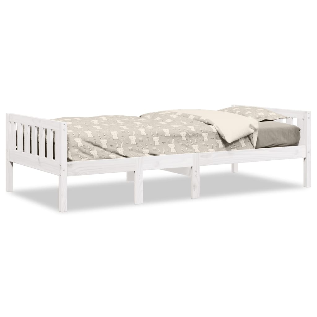 vidaXL Kinderbed zonder matras massief grenenhout wit 75x190 cm