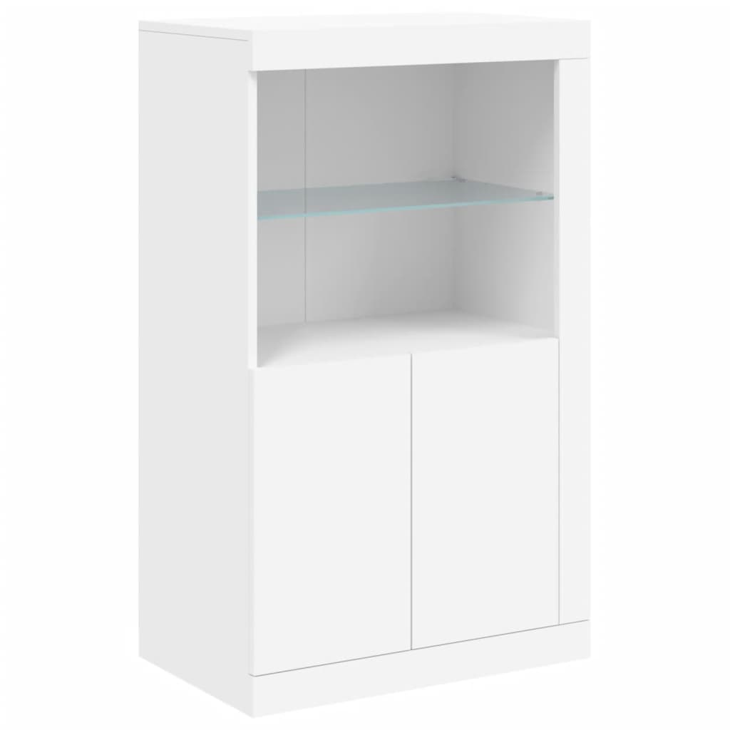 vidaXL Dressoir met LED-verlichting 283x37x100 cm wit