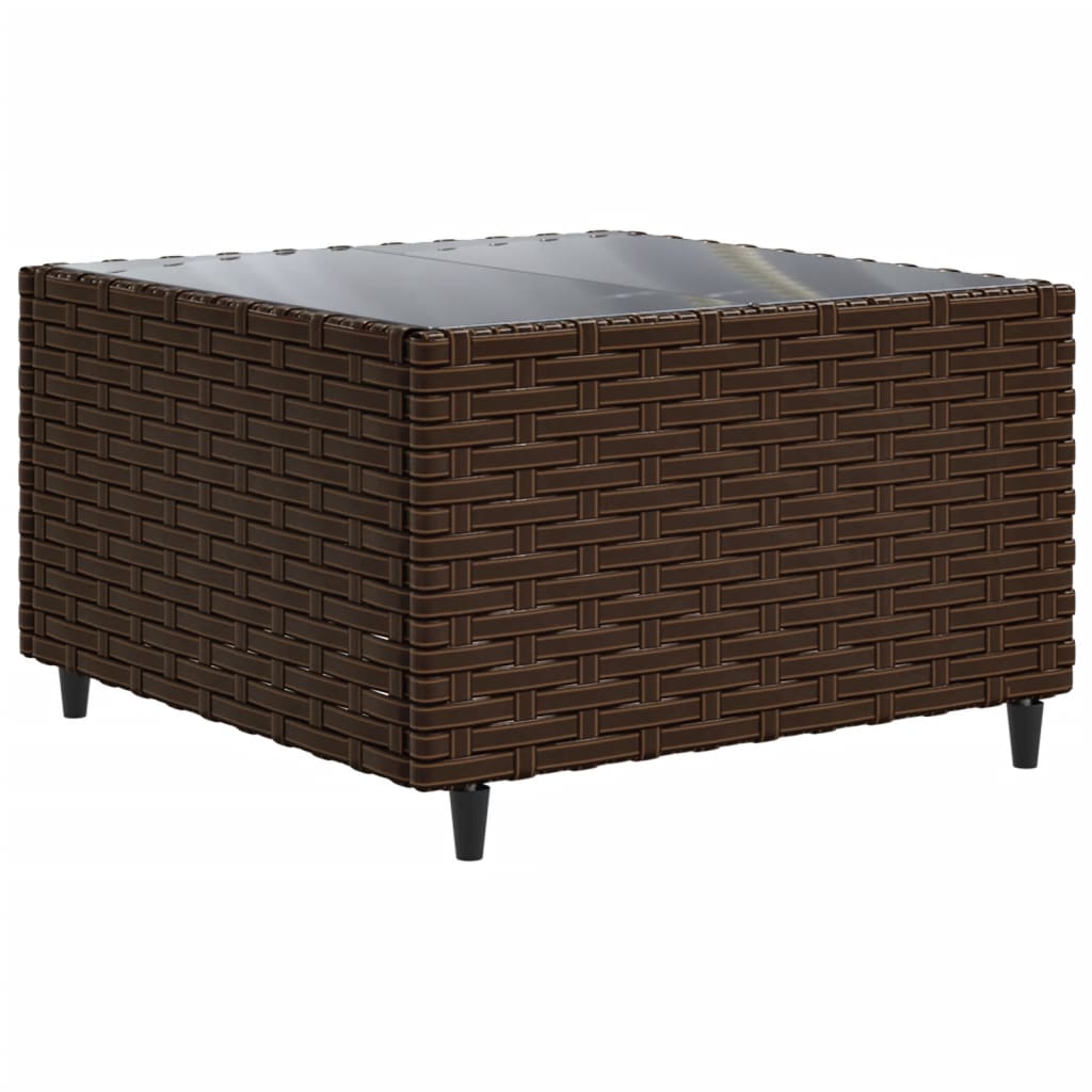 vidaXL 10-delige Loungeset met kussens poly rattan bruin