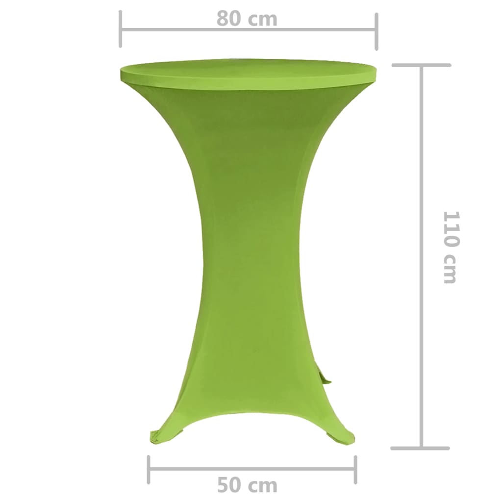 vidaXL Tafelhoes stretch 2 stuks 80 cm groen