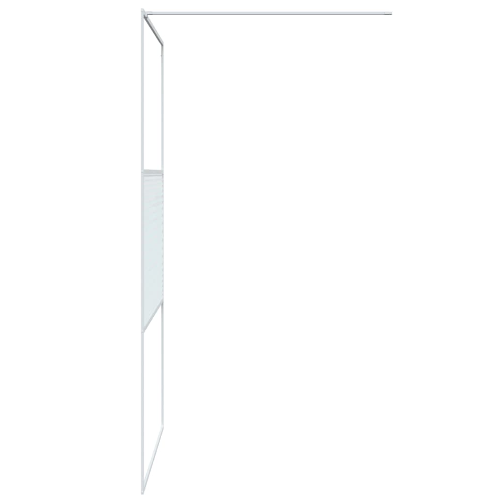 vidaXL Inloopdouchewand 115x195 cm transparant ESG-glas wit