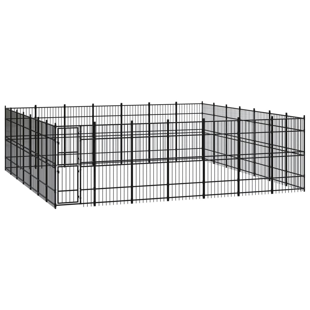 vidaXL Hondenkennel 45,16 m² staal