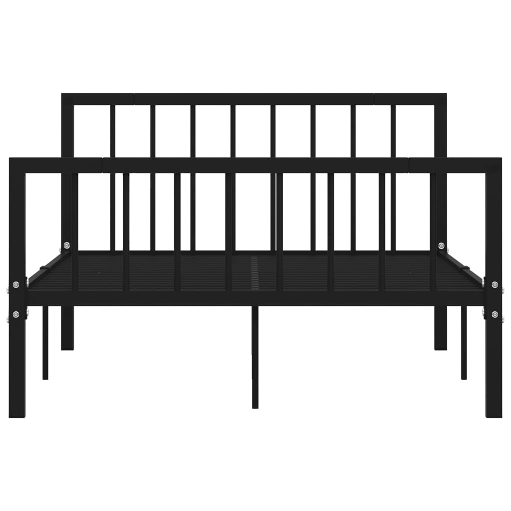 vidaXL Bedframe metaal zwart 120x200 cm