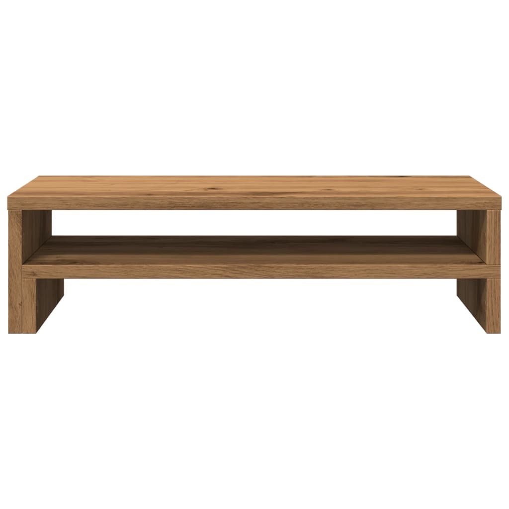 vidaXL Monitorstandaard 54x22x15 cm bewerkt hout artisanaal eikenkleur