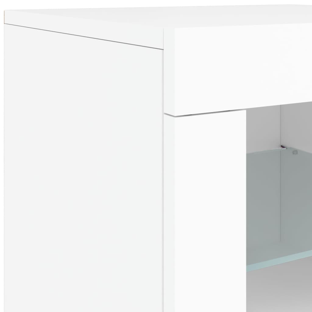 vidaXL Dressoir met LED-verlichting 202x37x67 cm wit