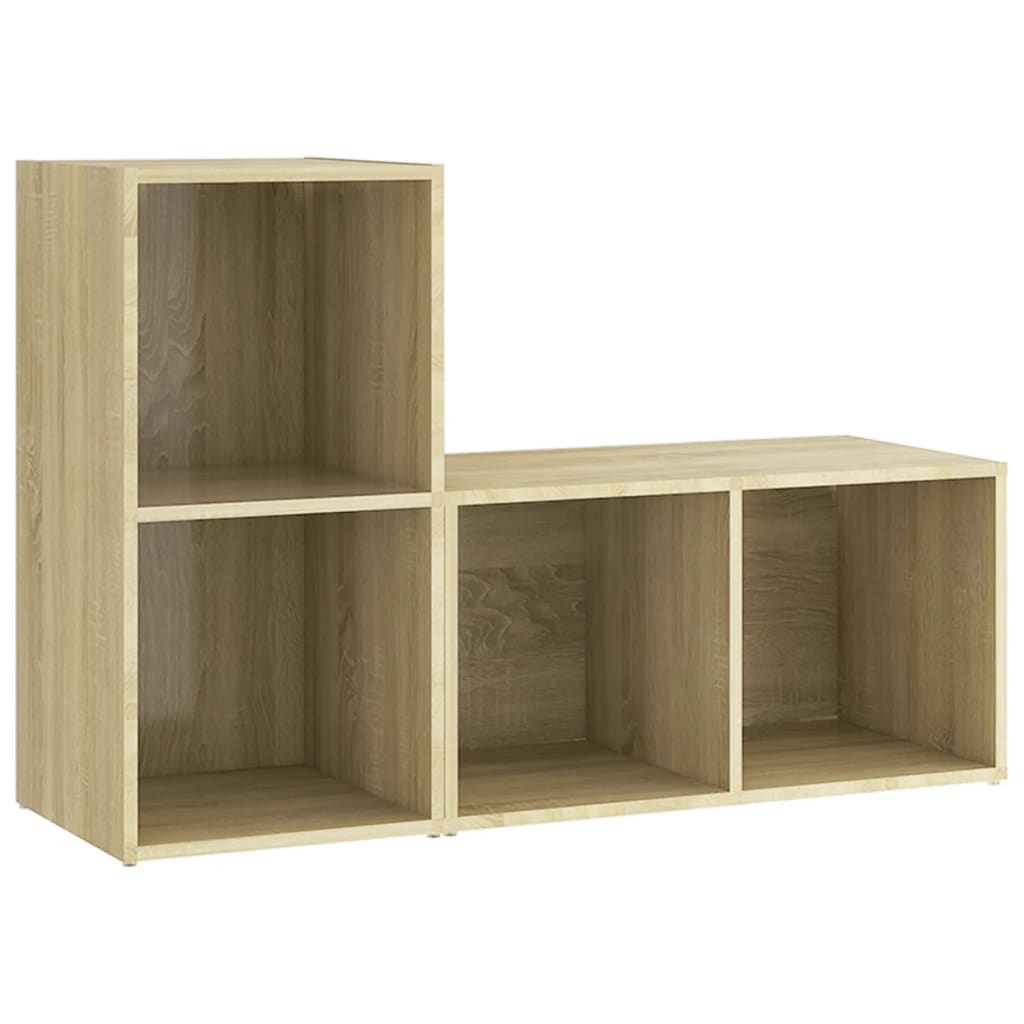 vidaXL Tv-meubelen 2 st 72x35x36,5 cm bewerkt hout sonoma eikenkleurig