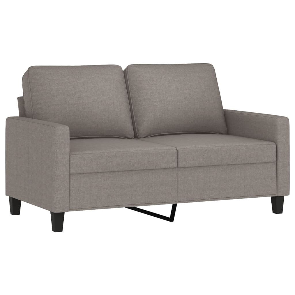 vidaXL 2-delige Loungeset met kussens stof taupe