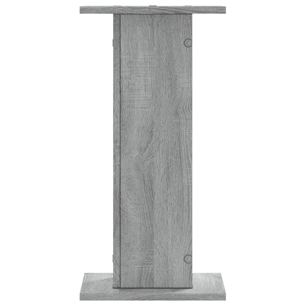 vidaXL Plantenstandaards 2 st 30x30x60 cm bewerkt hout grijs sonoma