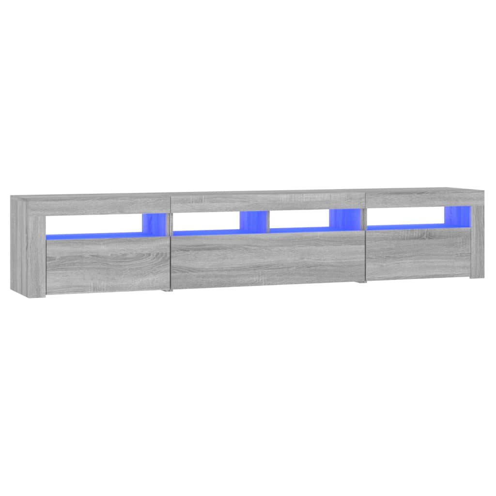 vidaXL Tv-meubel met LED-verlichting 210x35x40 cm grijs sonoma eiken