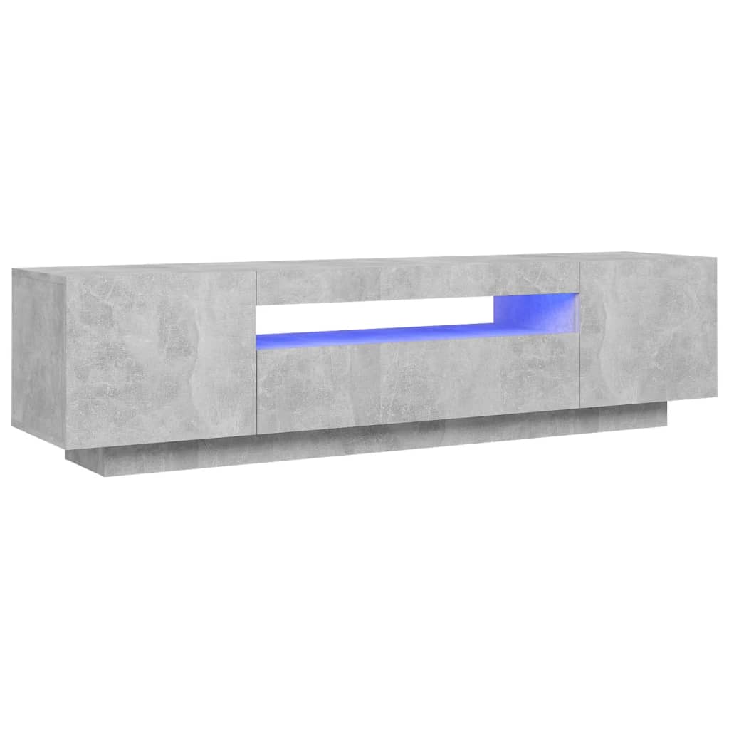 vidaXL Tv-meubel met LED-verlichting 160x35x40 cm betongrijs