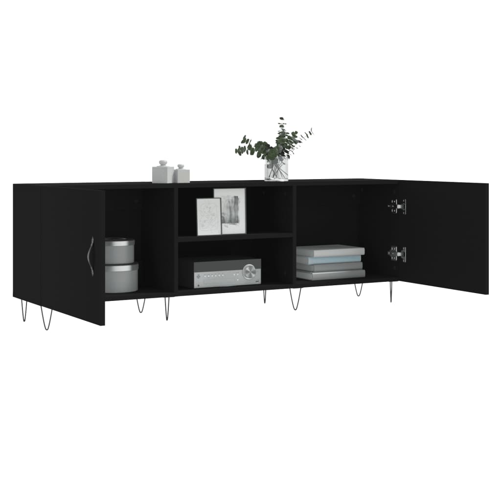 vidaXL Tv-meubel 150x30x50 cm bewerkt hout zwart