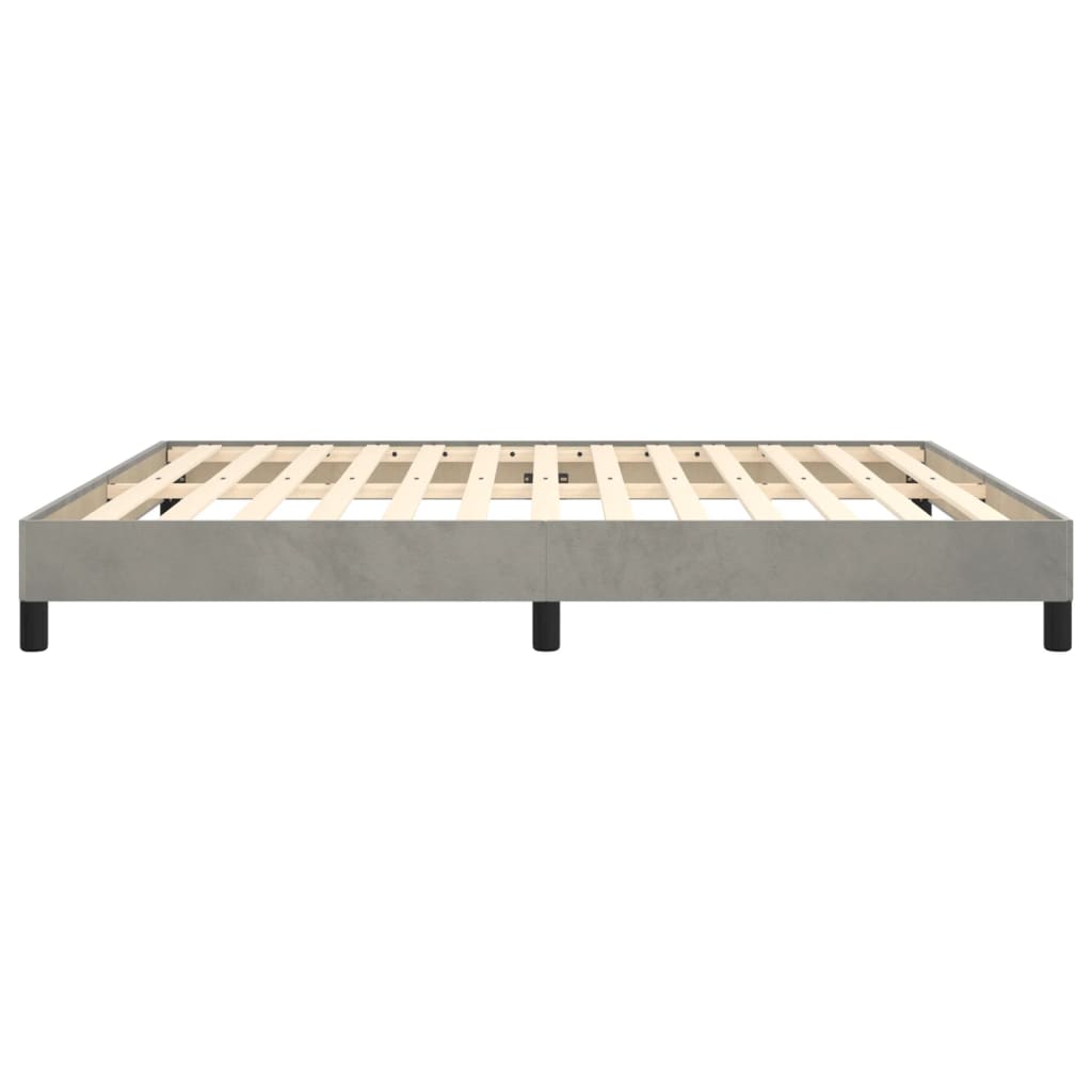 vidaXL Bedframe fluweel lichtgrijs 160x200 cm