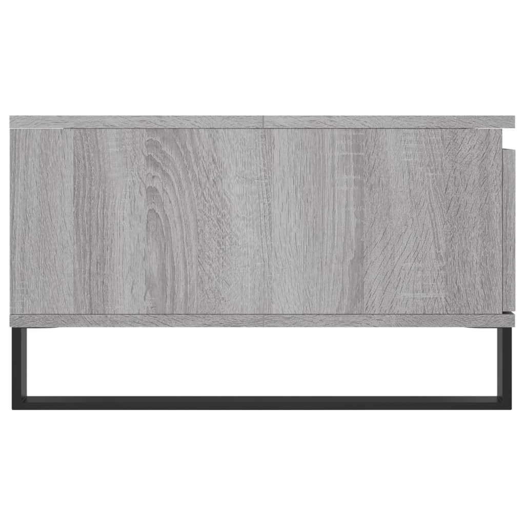 vidaXL Salontafel 90x60x35 cm bewerkt hout grijs sonoma eikenkleurig