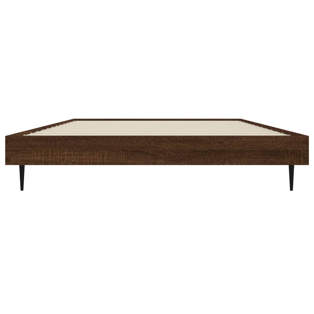 vidaXL Bedframe zonder matras bewerkt hout bruin eikenkleur 90x190 cm