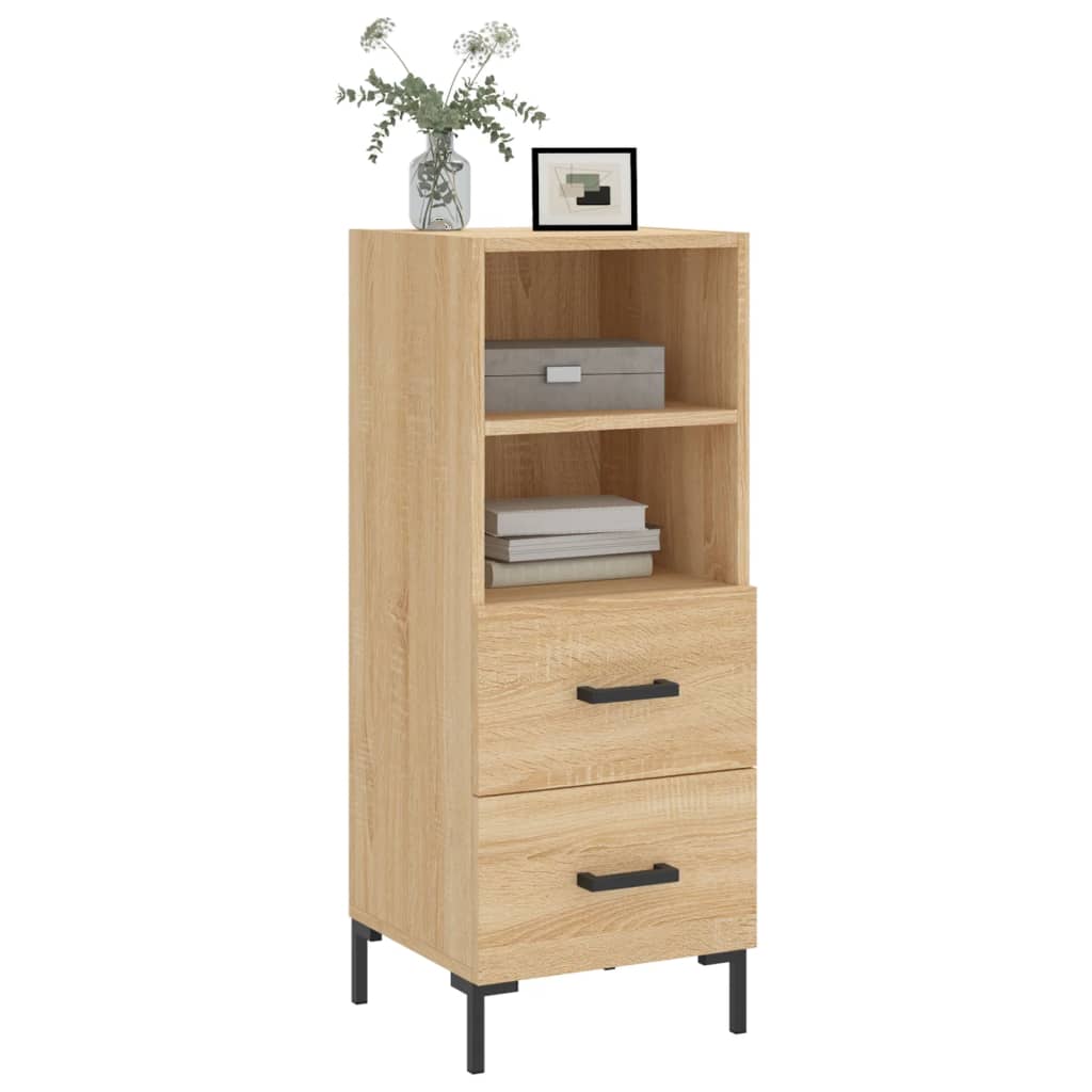 vidaXL Dressoir 34,5x34x90 cm bewerkt hout sonoma eiken