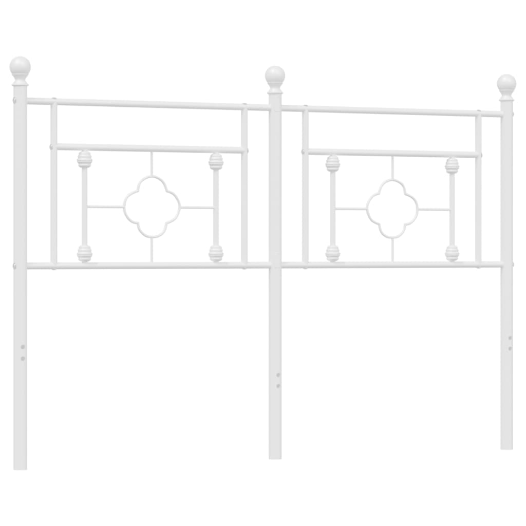 vidaXL Hoofdbord 135 cm metaal wit