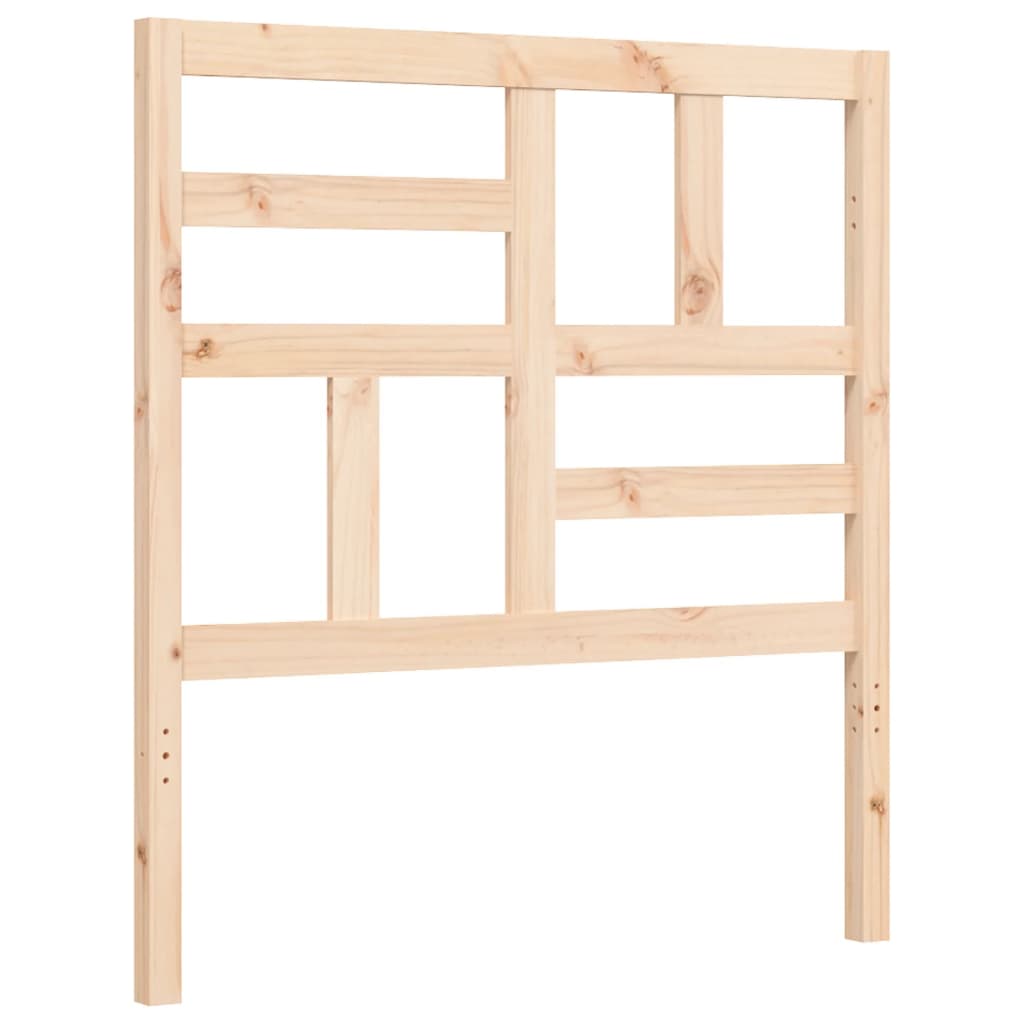 vidaXL Bedframe met hoofdbord massief hout 90x200 cm