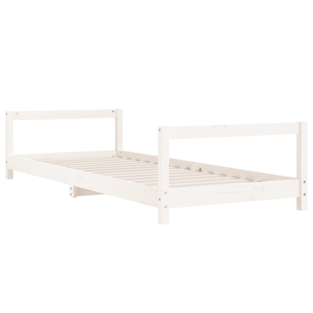 vidaXL Kinderbedframe 90x190 cm massief grenenhout wit