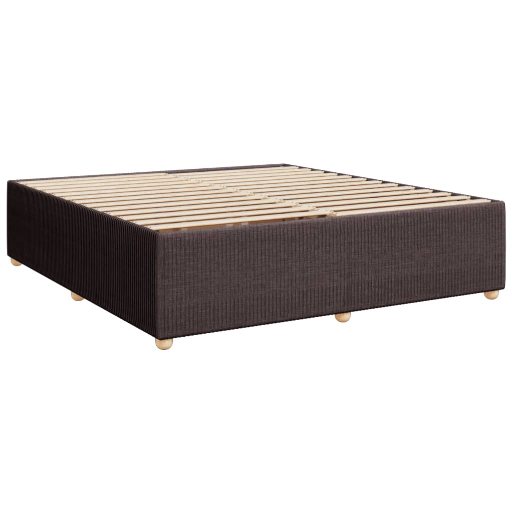 vidaXL Bedframe zonder matras stof donkerbruin 180x200 cm