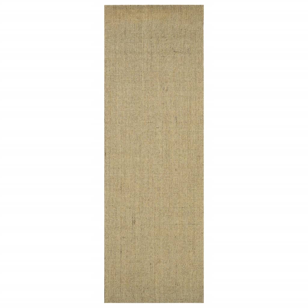 vidaXL Vloerkleed 66x200 cm natuurlijk sisal groen