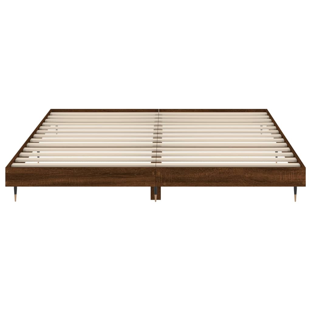 vidaXL Bedframe zonder matras bewerkt hout bruin eikenkleur 160x200 cm