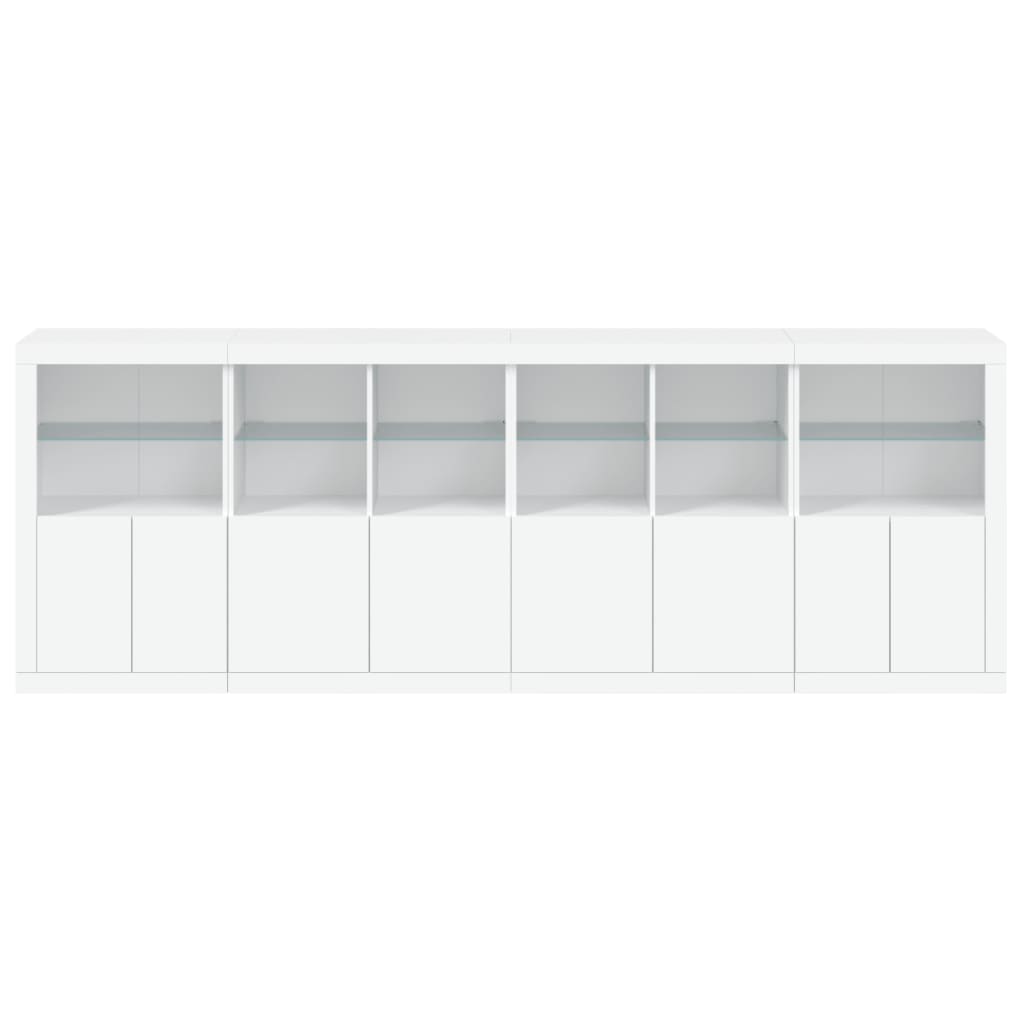 vidaXL Dressoir met LED-verlichting 283x37x100 cm wit