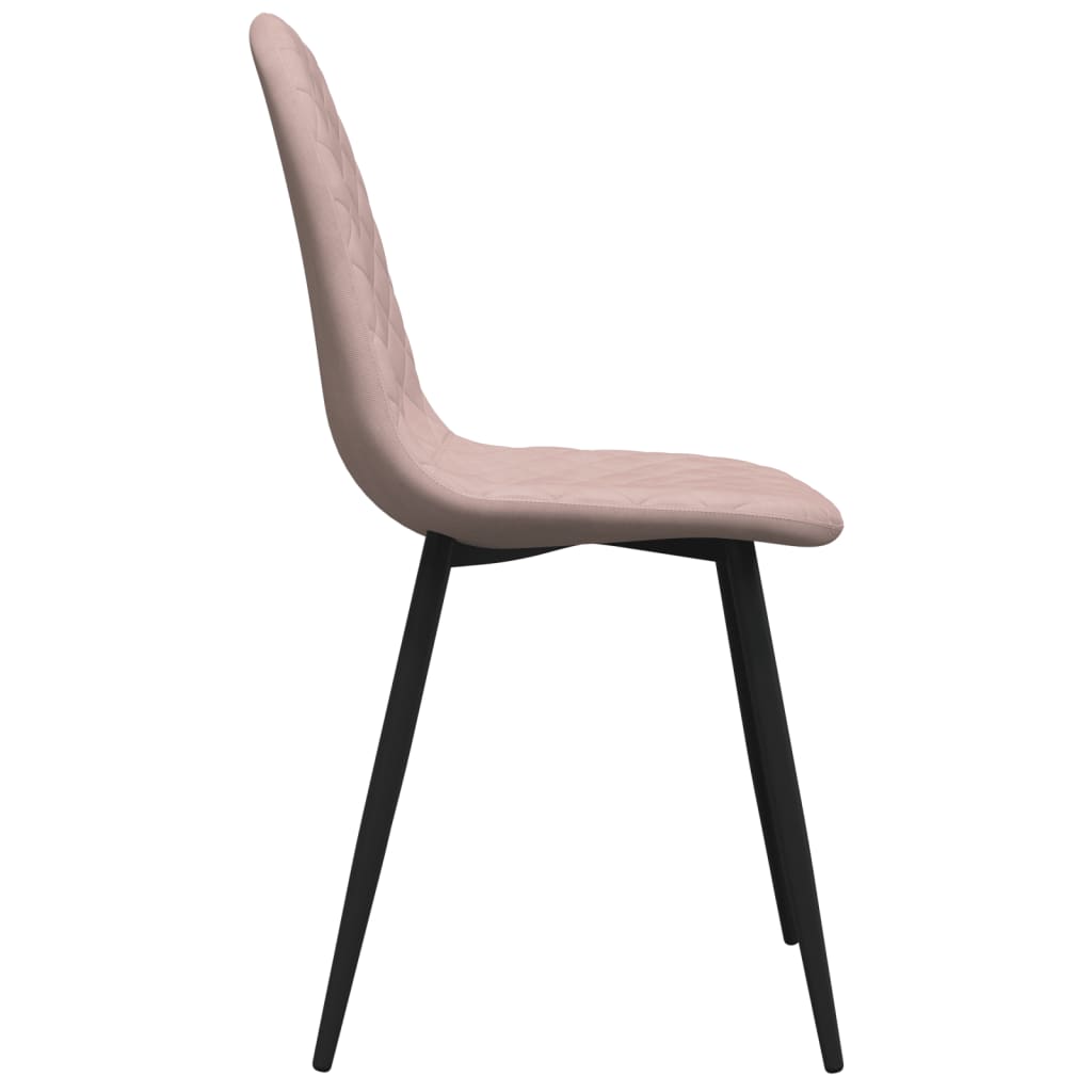 vidaXL Eetkamerstoelen 6 st fluweel roze