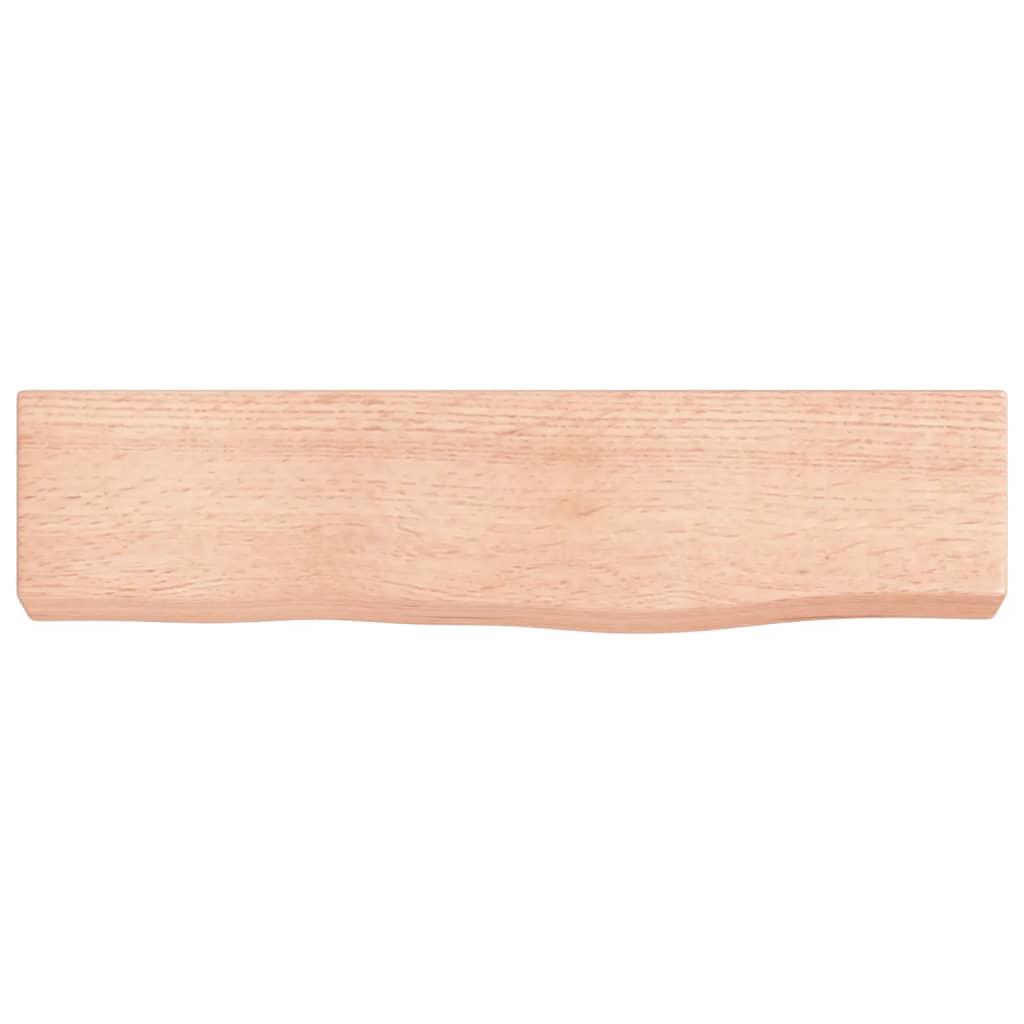 vidaXL Wandschap 40x10x4 cm behandeld massief eikenhout lichtbruin