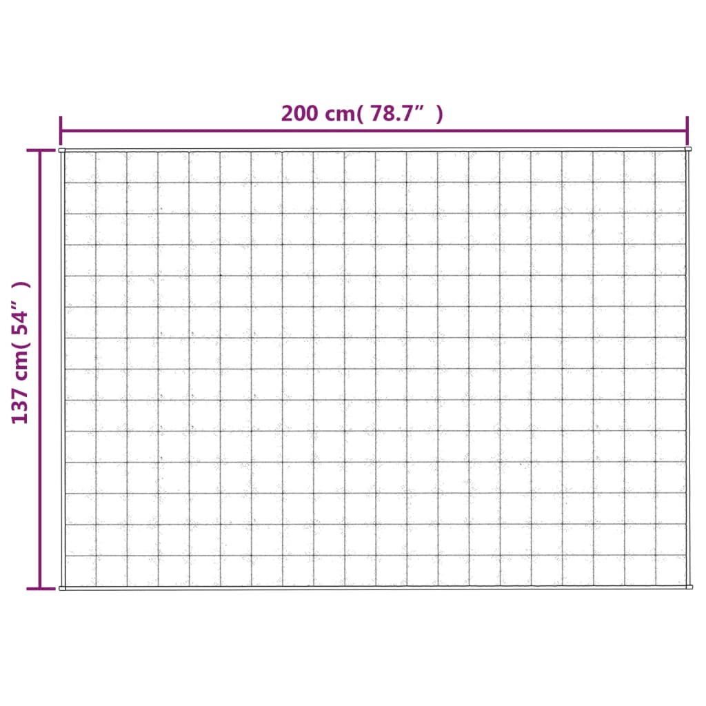 vidaXL Verzwaringsdeken 137x200 cm 10 kg stof grijs