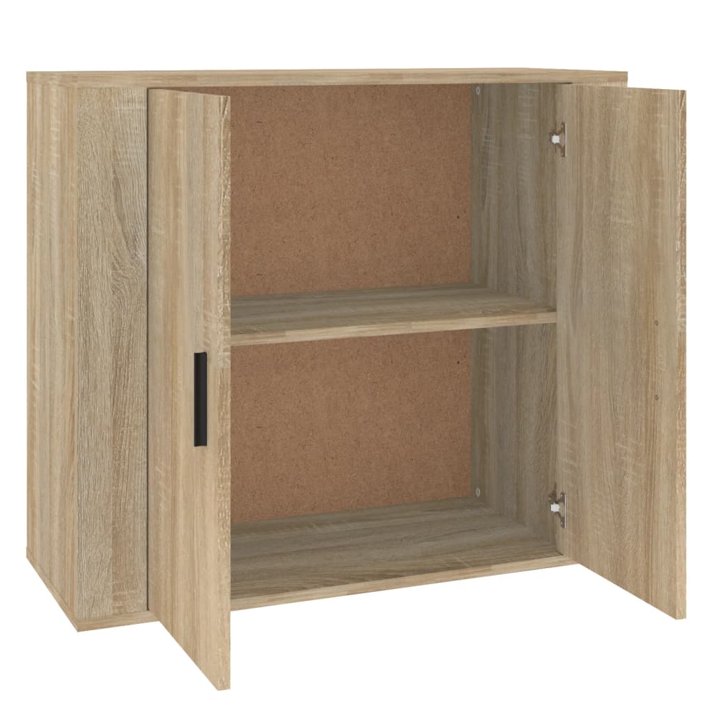 vidaXL Dressoir 80x33x70 cm bewerkt hout sonoma eikenkleurig