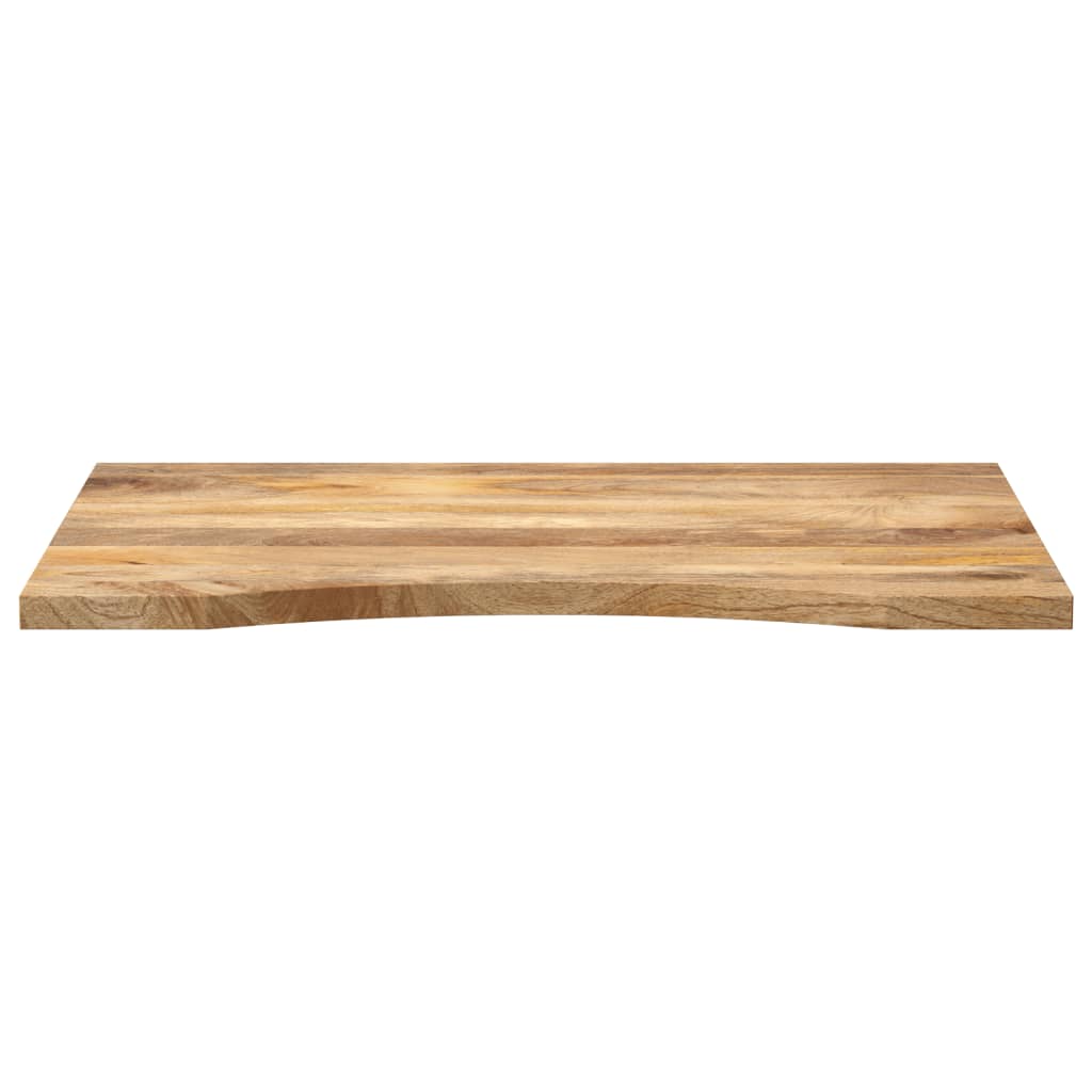 vidaXL Bureaublad met ronding 80x60x2,5 cm massief ruw mangohout