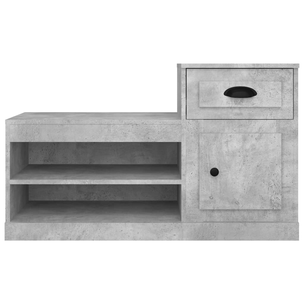 vidaXL Schoenenkast 100x42x60 cm bewerkt hout betongrijs