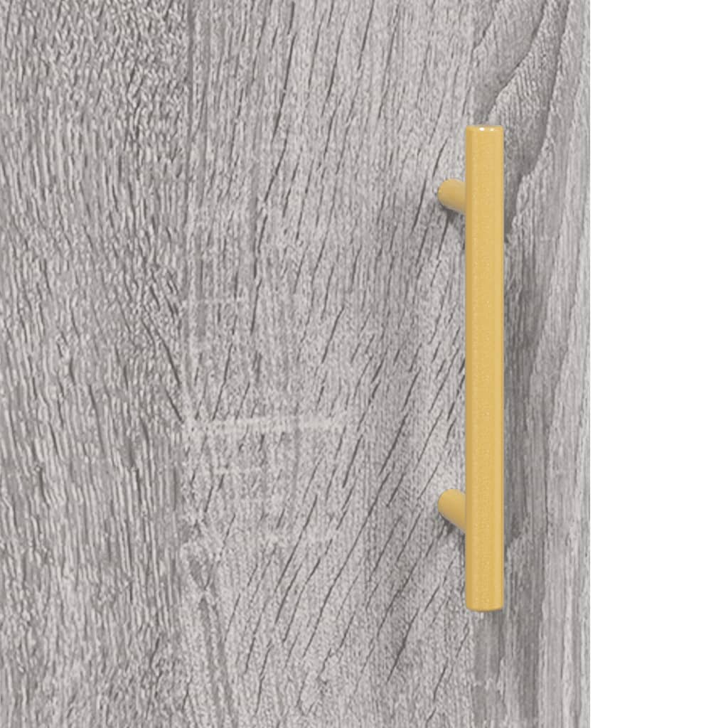 vidaXL Hoge kast 69,5x31x115 cm bewerkt hout grijs sonoma eikenkleurig