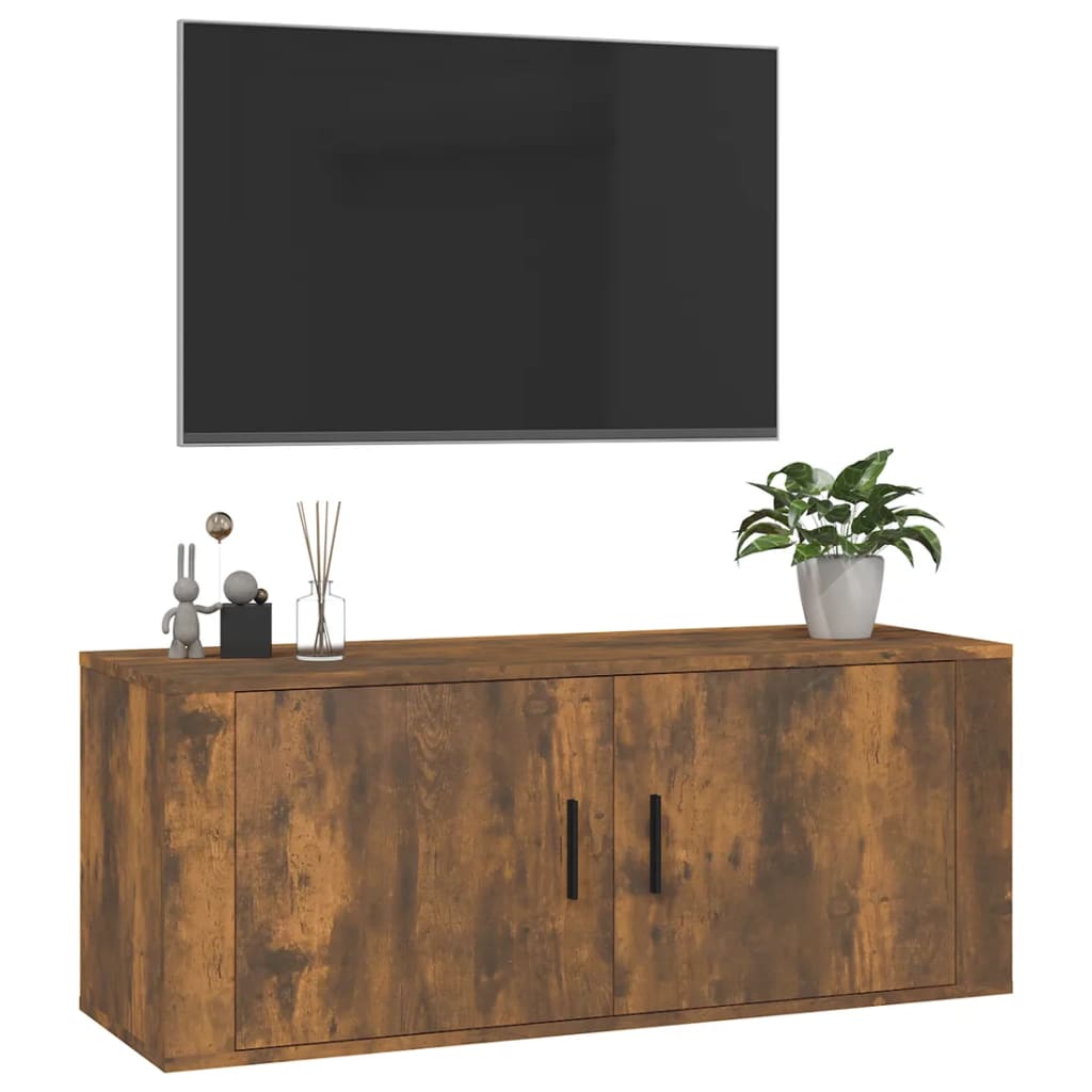 vidaXL Tv-wandmeubel 100x34,5x40 cm gerookt eikenkleurig