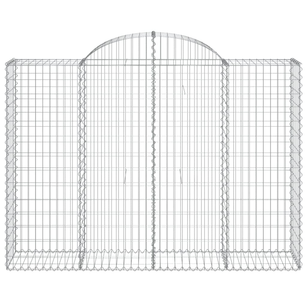 vidaXL Schanskorven 9 st gewelfd 200x50x140/160 cm ijzer