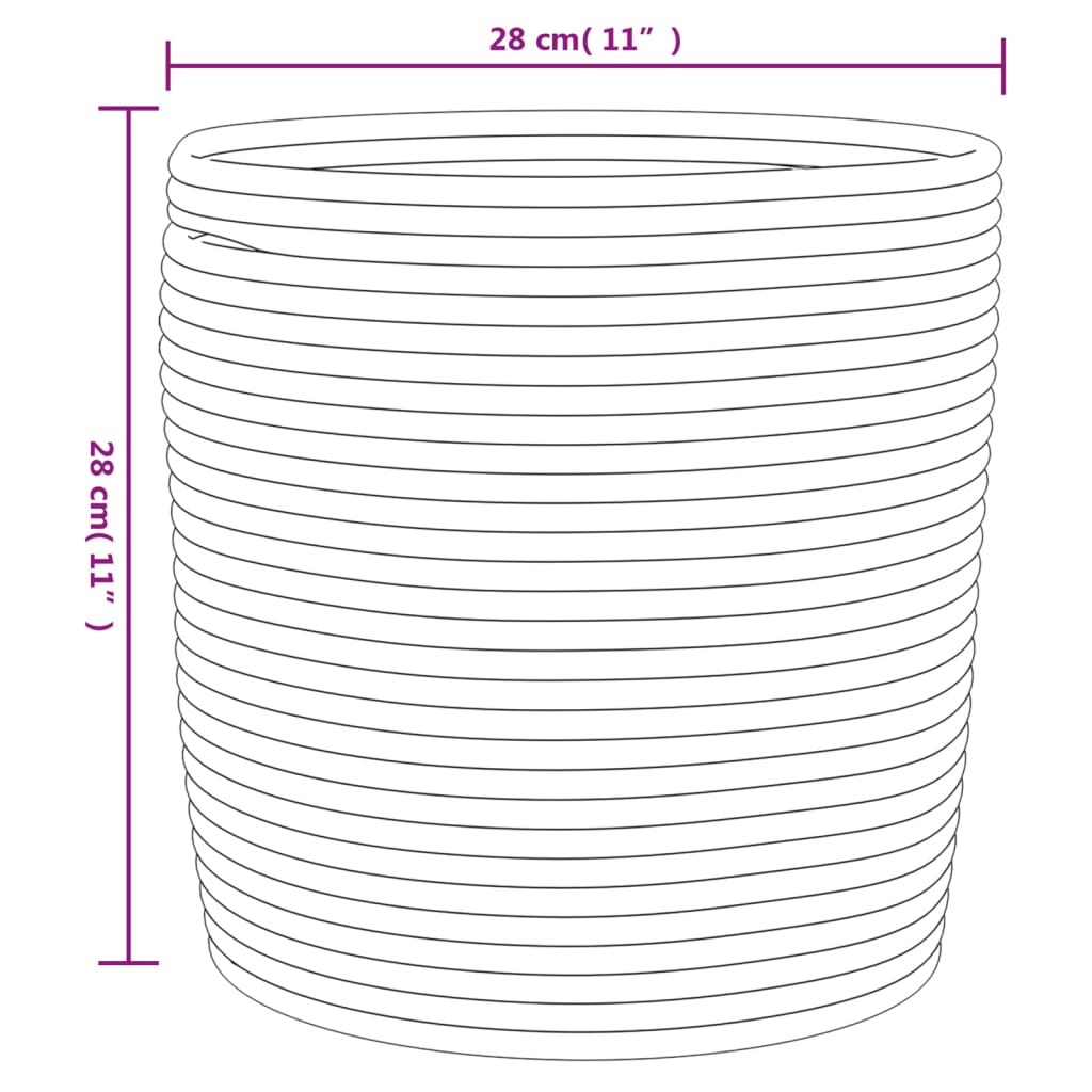 vidaXL Opbergmanden 2 st Ø 28x28 cm katoen grijs en wit